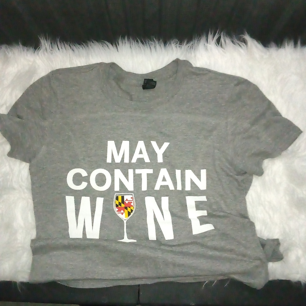 Graphic T shirt large women heather grey